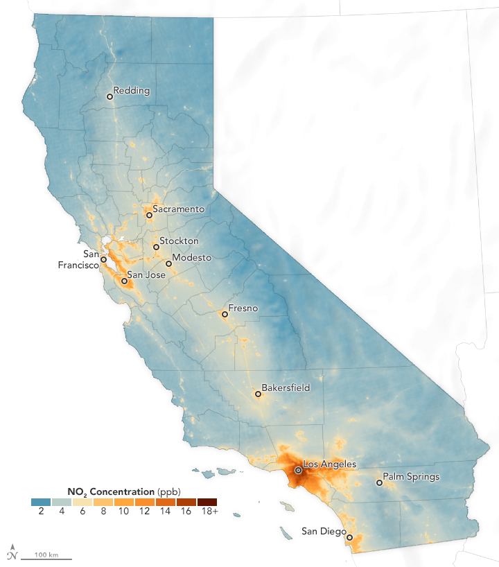 Nitrogen Dioxide in the Neighborhood