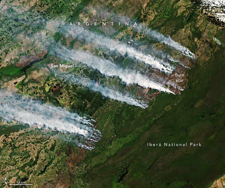 Fires Burn in Argentina’s Iberá National Park