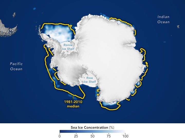 Antarctic Sea Ice Reaches Another Record Low