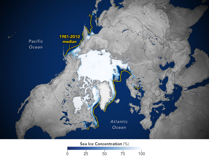 Arctic Sea Ice Below Average in Winter 2023