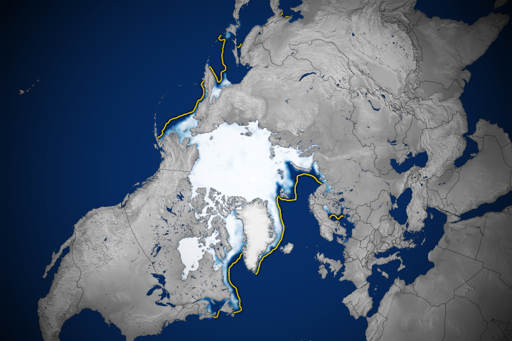 Arctic Sea Ice Below Average in Winter 2023
