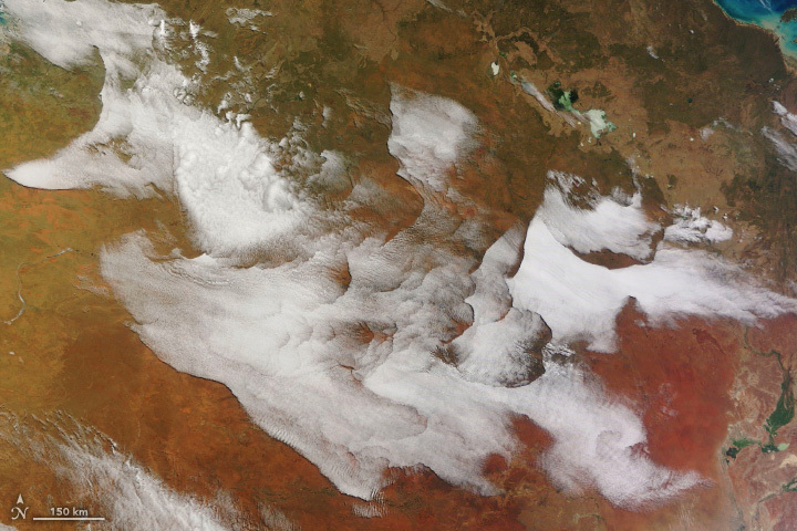 Nubes extrañas cruzan Australia
