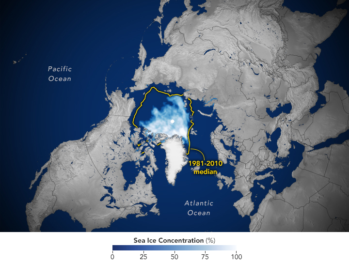 Arctic Sea Ice 6th Lowest on Record   - related image preview