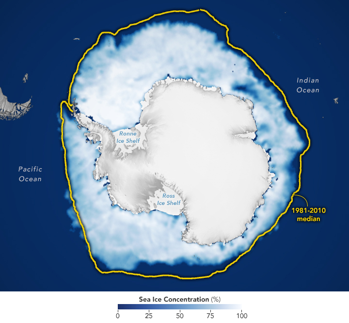 Antarctic Sea Ice Sees Record Low Growth   - related image preview