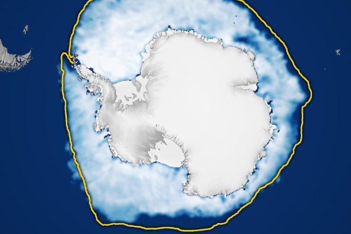 Antarctic Sea Ice Sees Record Low Growth   - selected child image