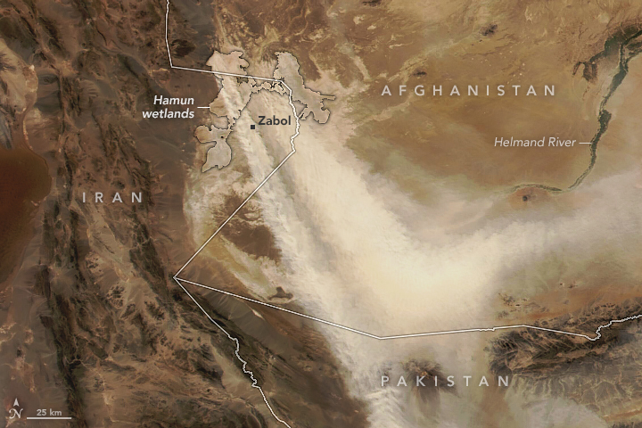 Dusty Skies in Southern Asia - related image preview