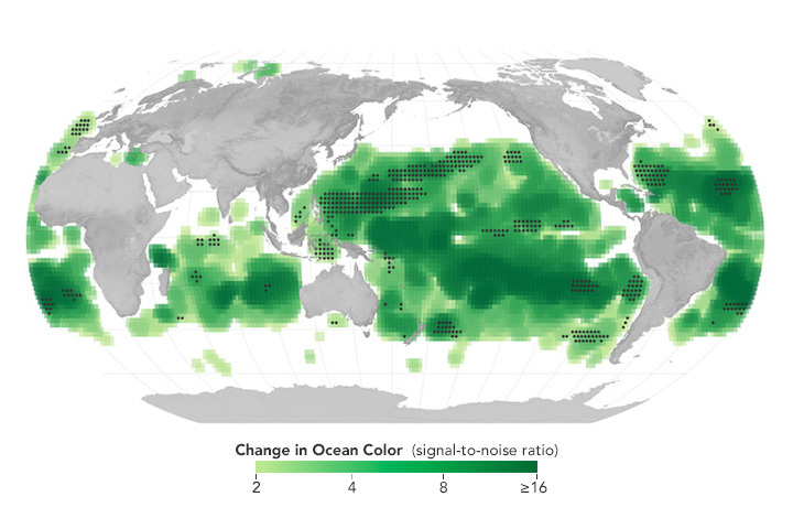 Climate Change Lends New Color to the Ocean - selected image