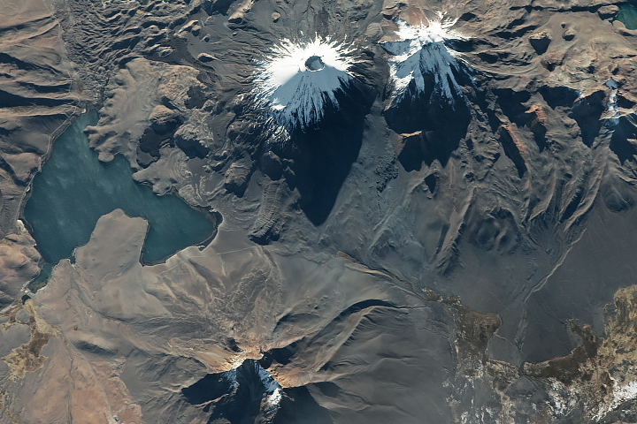 Volcanic Duo in the Andes Mountains