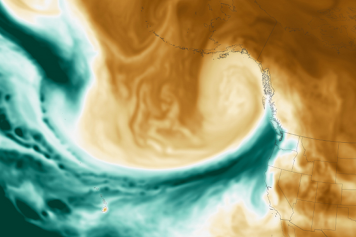 Atmospheric River Flows into the Pacific Northwest