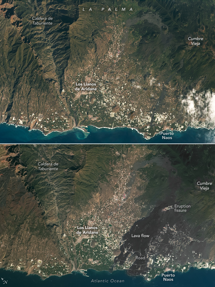 Reconstrucción de un flujo de lava en La Palma