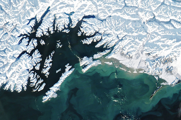 Colorful Swirls in the Gulf of Alaska