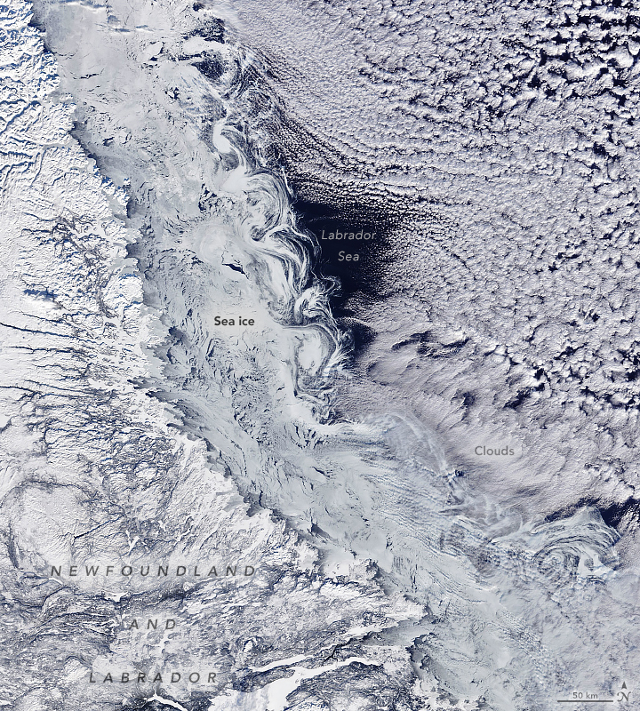 Ice Swirls Along the Labrador Coast