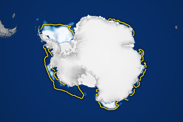 Antarctic Sea Ice at Near-Historic Lows