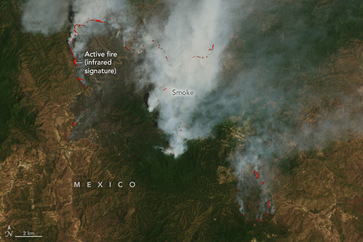 Incendios en el sur de México