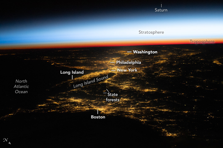 Sundown and Lights Up Over the U.S. Northeast - related image preview