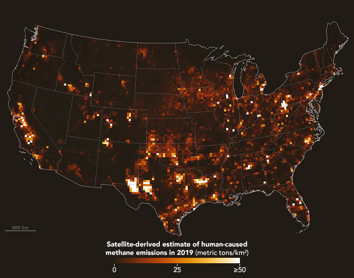 Satellite Data Suggest U.S. Methane Emissions Underestimated