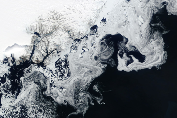 Sea Ice Takes a Spin Down the Coast