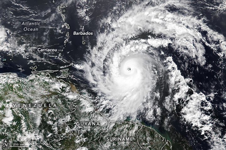 Hurricane Beryl Hurtles into the Caribbean
