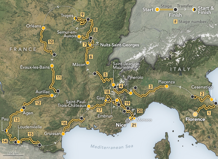 Climbing Toward the Conclusion of the Tour de France