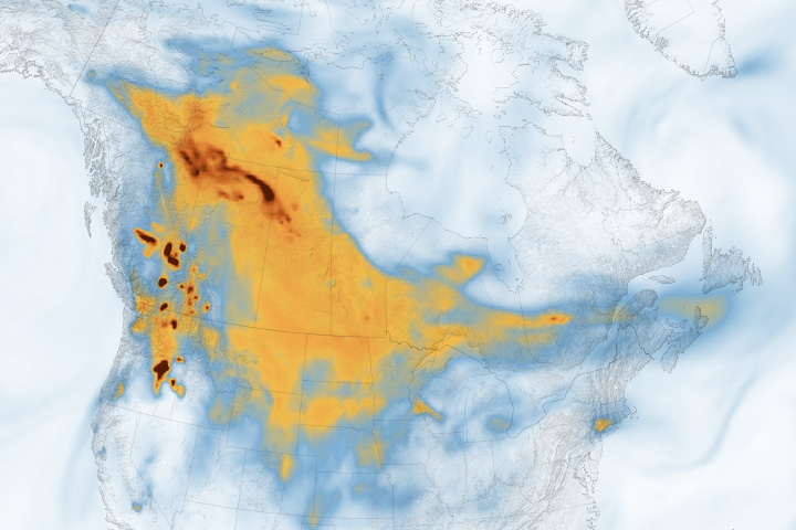 Smoky Skies Across North America