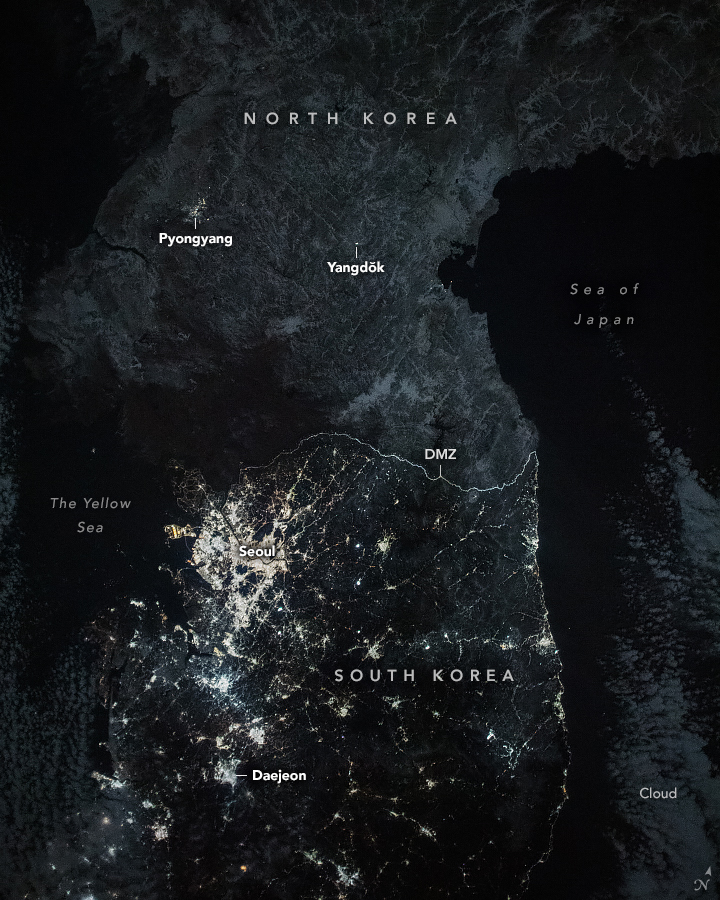 The Korean Peninsula at Night - related image preview