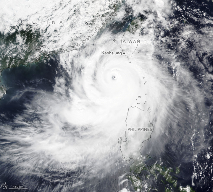 Typhoon Krathon Nears Taiwan