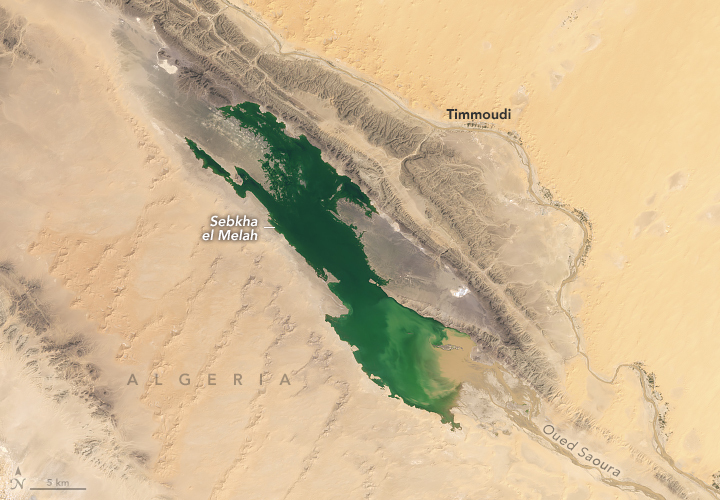 Lago en el desierto del Sahara