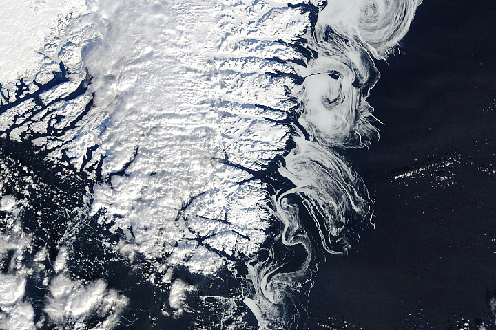 Whorls of White off Greenland