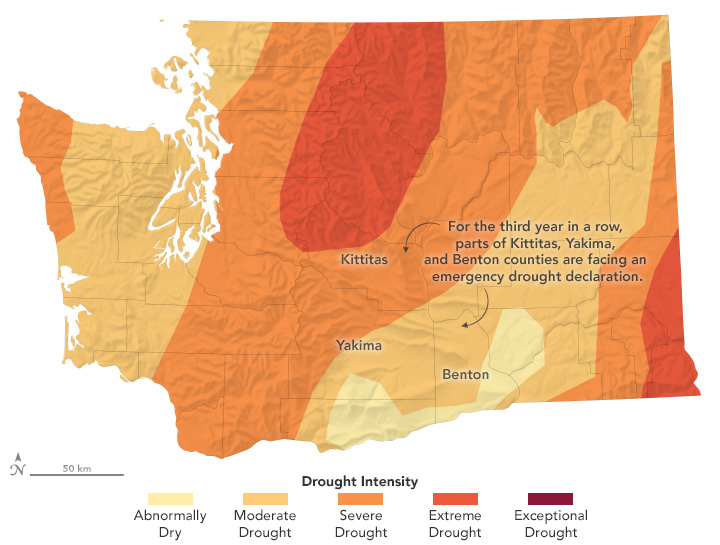 Drought Parches the Yakima River Basin - related image preview
