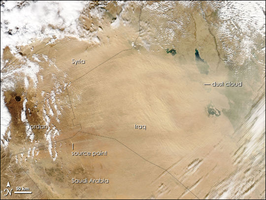 Dust Storm over Syria and Iraq