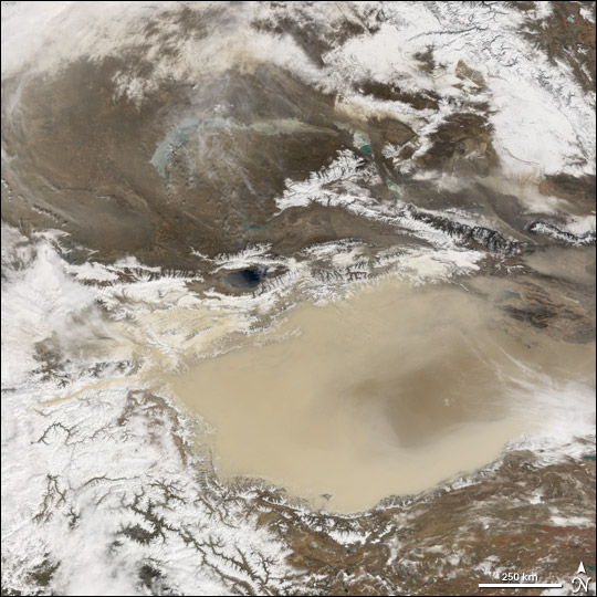 Dust Storm  in the Taklimakan Desert