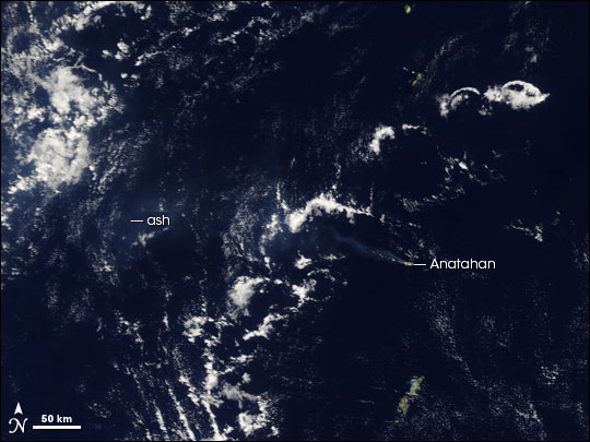 Ash Plume from Anatahan