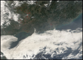 Hazy Skies over Southeast Asia and Southern China
