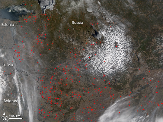 Spring Fires in Western Russia