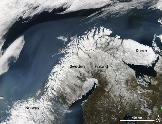 Smoke Over Northern Europe and the Atlantic