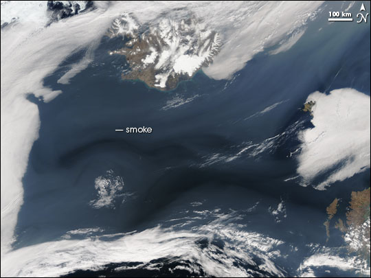 Smoke Over Northern Europe and the Atlantic