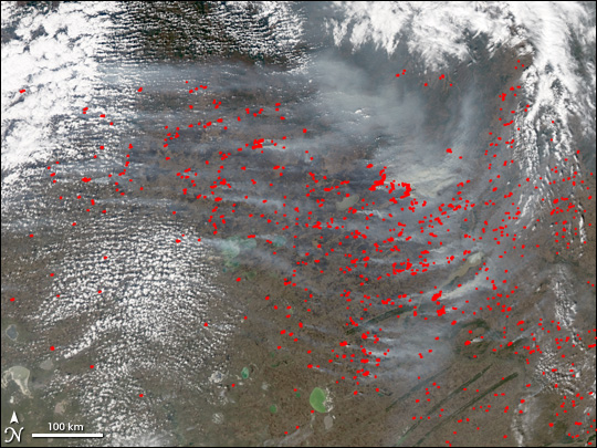 Fires in Southern Siberia