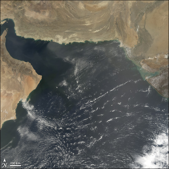 Dust Blowing off the Coast of Pakistan