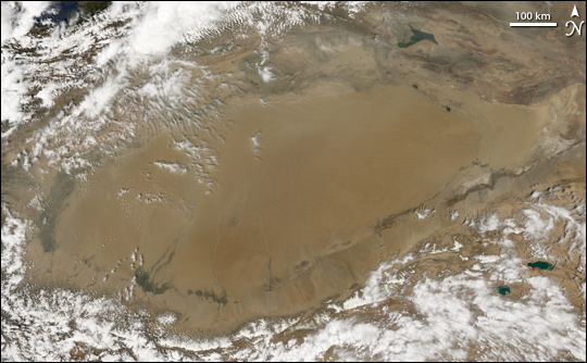 Dust Storm in Taklimakan Desert