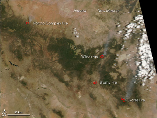 Fires in the U.S. Southwest