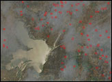 Fires in Eastern China - selected image