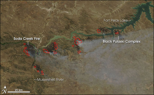 Wildfires in Montana and Wyoming