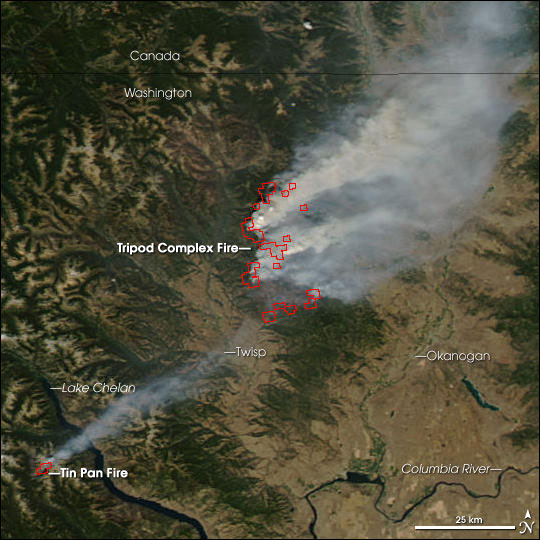 Fires in Northern Washington