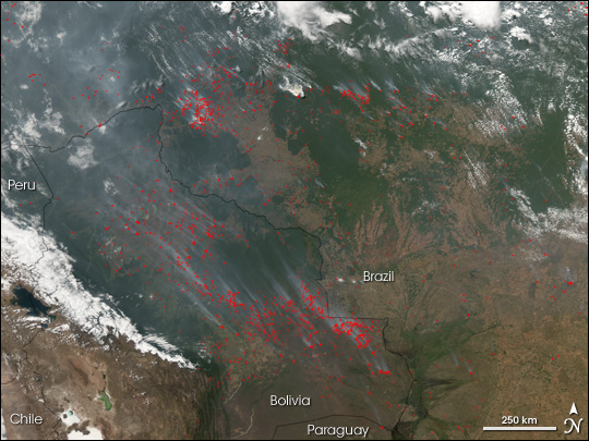 Fires in South America