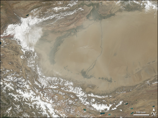 Dust Storm in Taklimakan Desert