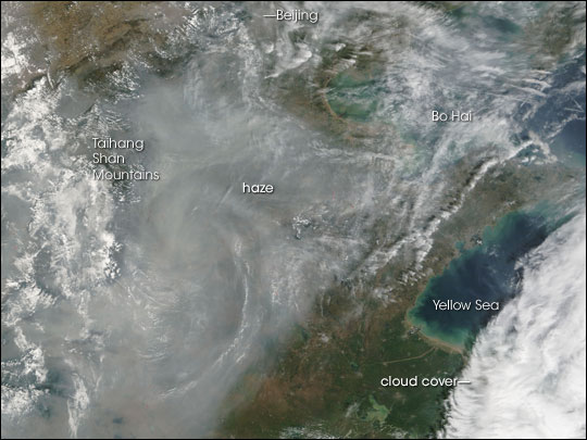 Haze over Eastern China