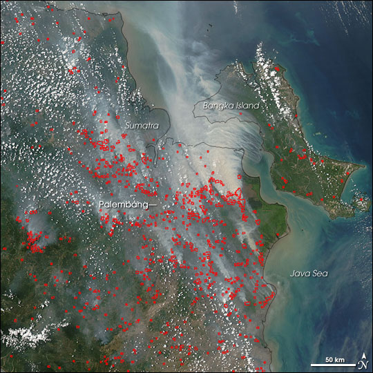 Fires on Sumatra