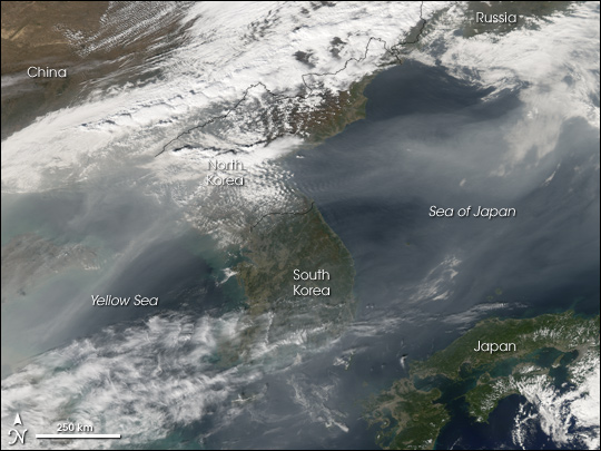 Haze over Korea