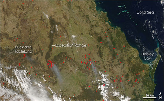 Fires in Southern Queensland