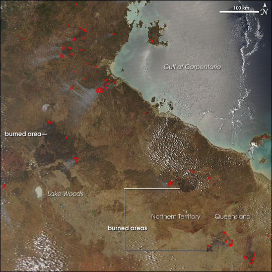 Fires in Northern Territory and Queensland